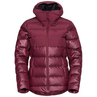 Odlo Winter Jacket Severin N-Thermic Insulated Hooded (water-repellent, windproof, breathable) berry red ladies